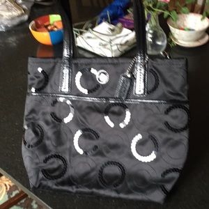 Coach Signature ‘C’ Sequin Sateen tote